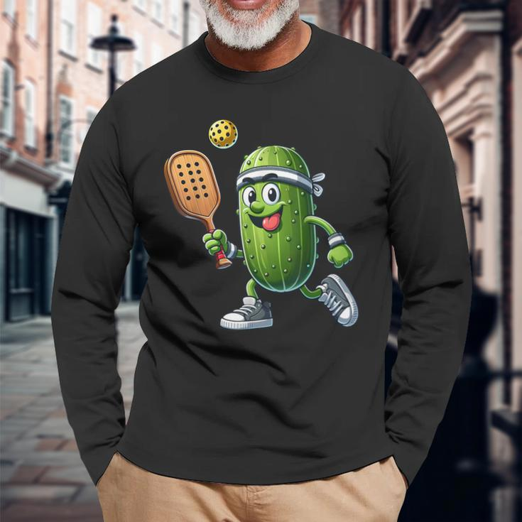Pickleball Player Paddleball Lover Long Sleeve T-Shirt Gifts for Old Men