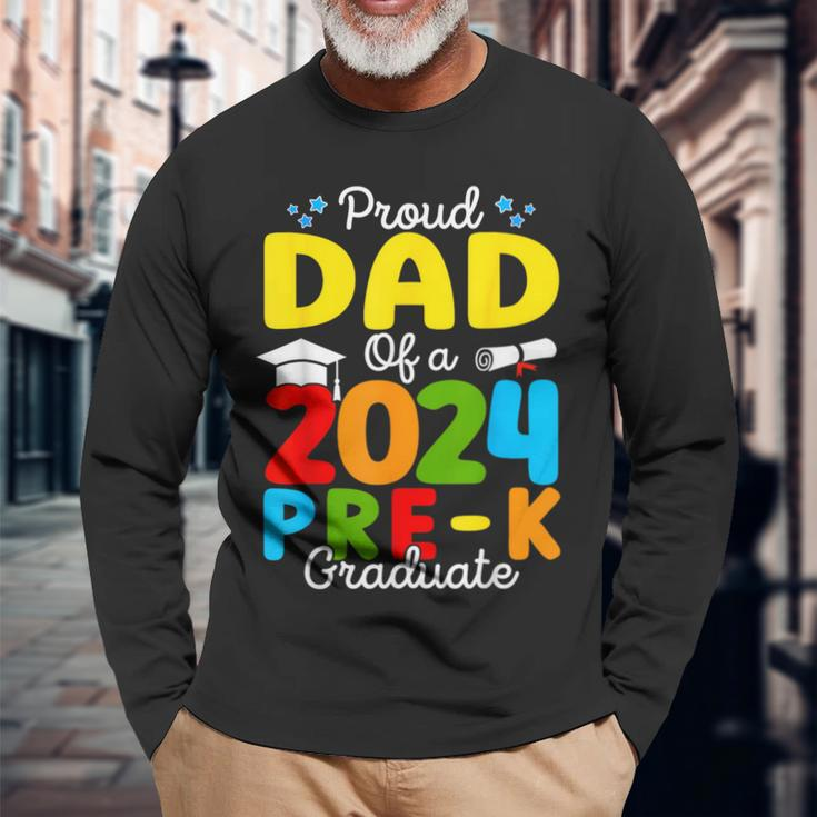Proud Dad Of A Class Of 2024 Pre-K Graduate Father Long Sleeve T-Shirt Gifts for Old Men