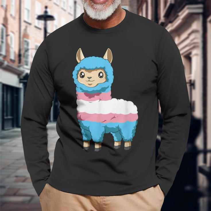 Transgender Lama Langarmshirts Geschenke für alte Männer