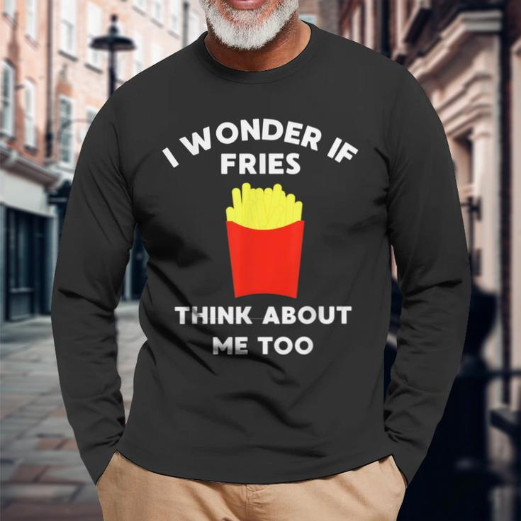 Workout Gym French Fries Long Sleeve T-Shirt Gifts for Old Men