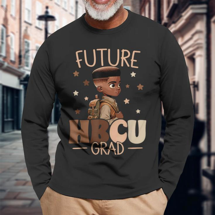 Future Hbcu Grad History Black Boy Graduation Hbcu Long Sleeve T-Shirt Gifts for Old Men