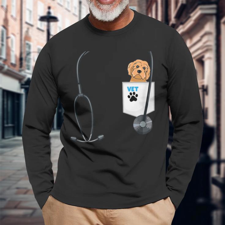 Future Veterinarian Costume Vet Outfit School Career Day Long Sleeve T-Shirt Gifts for Old Men