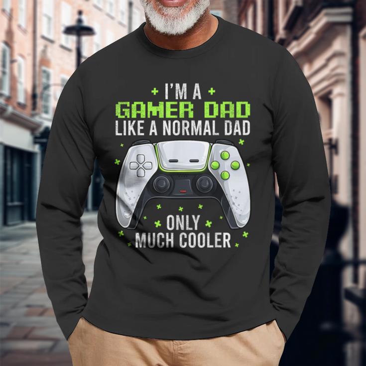 Gamer Dad Gaming Fathers Day Video Game Daddy Long Sleeve T-Shirt Gifts for Old Men