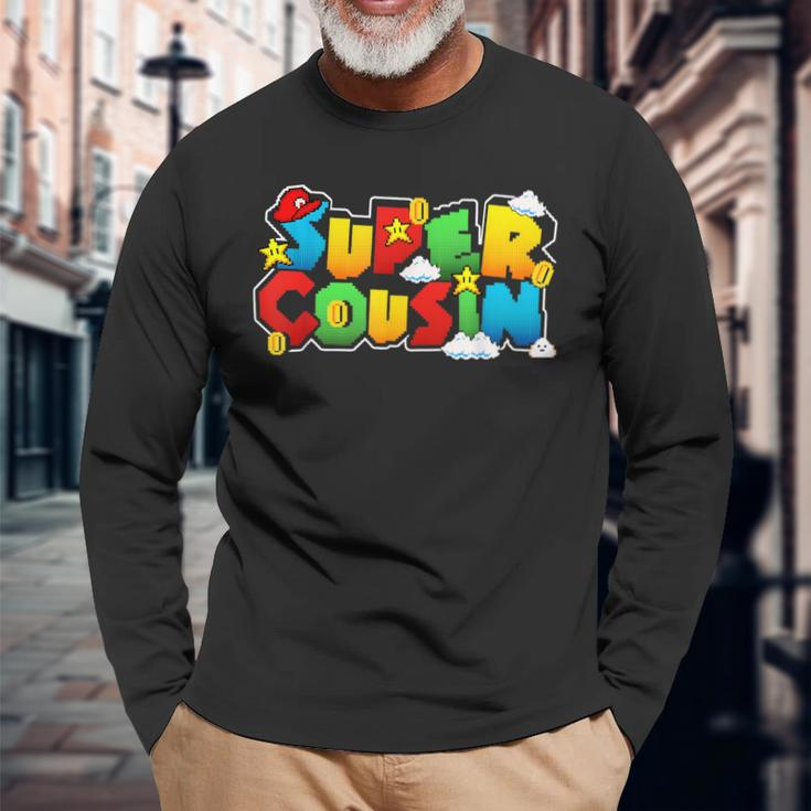 Gamer Super Cousin Gamer For Cousin Long Sleeve T-Shirt Gifts for Old Men