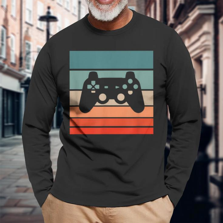 Gaming Controller Retro Style Vintage Langarmshirts Geschenke für alte Männer