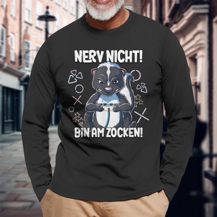 Gaming Nerv Nicht Bin Am Zocken S Langarmshirts Geschenke für alte Männer