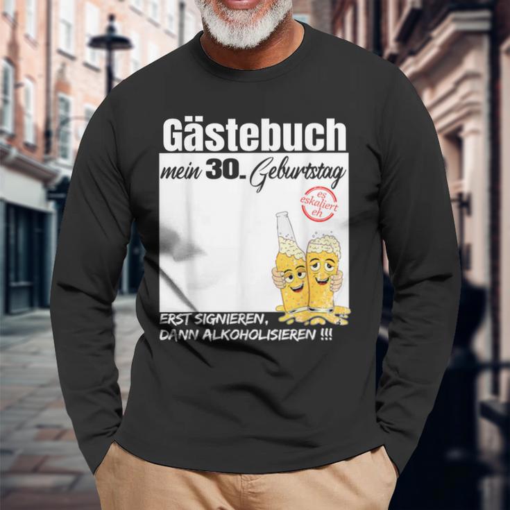 Gästebuch 30 Geburtstag Mann Frau Lustig 30 Geburtstag Deko Langarmshirts Geschenke für alte Männer