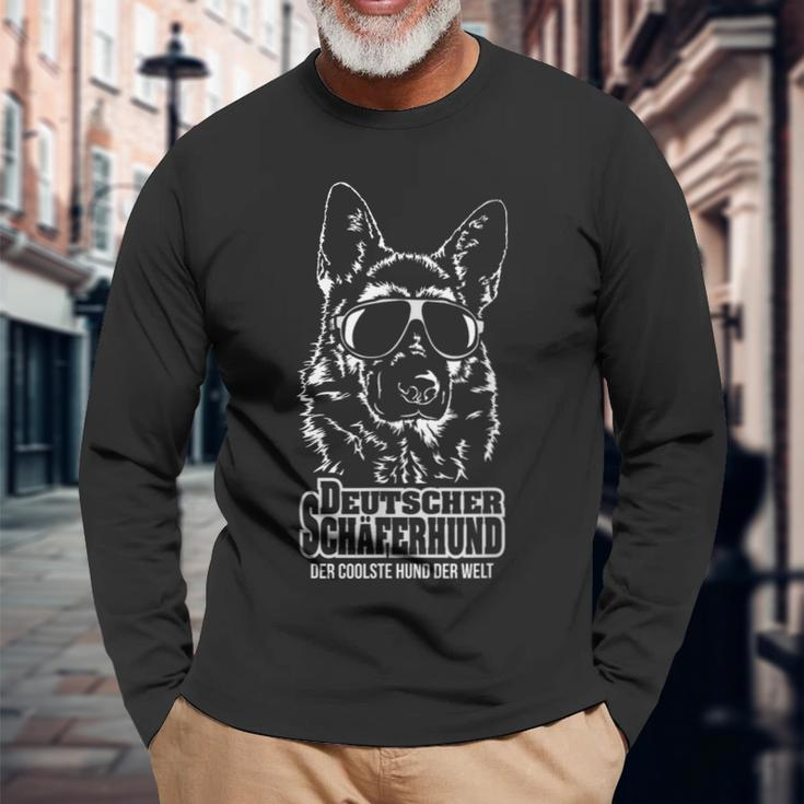 German Shepherd Cool Dog Dog Slogan Langarmshirts Geschenke für alte Männer