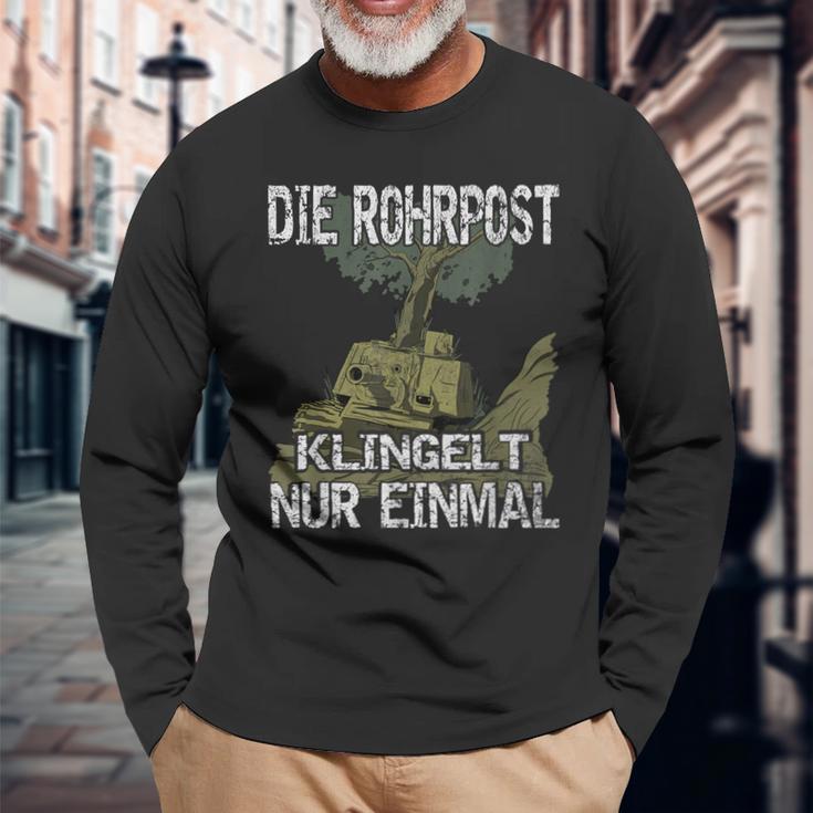 German Tiger Tank Die Rohrpost Klingelt Nur Einmal Deutsche Tiger Langarmshirts Geschenke für alte Männer