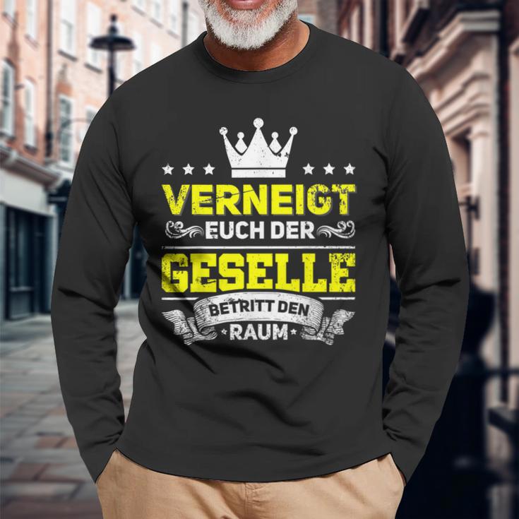 Geselle Bestanden Schellenbrief Exam Langarmshirts Geschenke für alte Männer