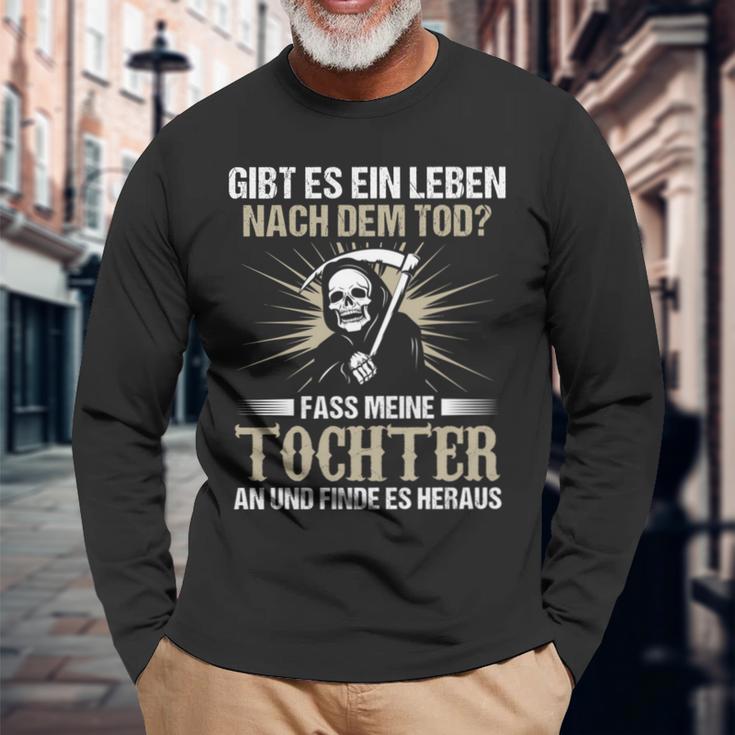 Gibt Es Ein Leben Nach Dem Todater Papa Tochter Geschenk Langarmshirts Geschenke für alte Männer