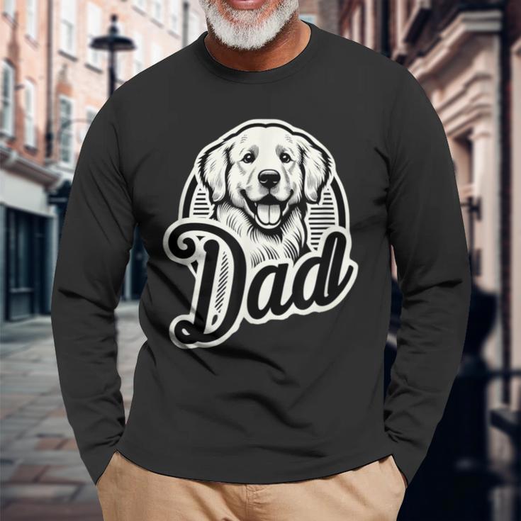 Golden Retriever Papa Langarmshirts Geschenke für alte Männer