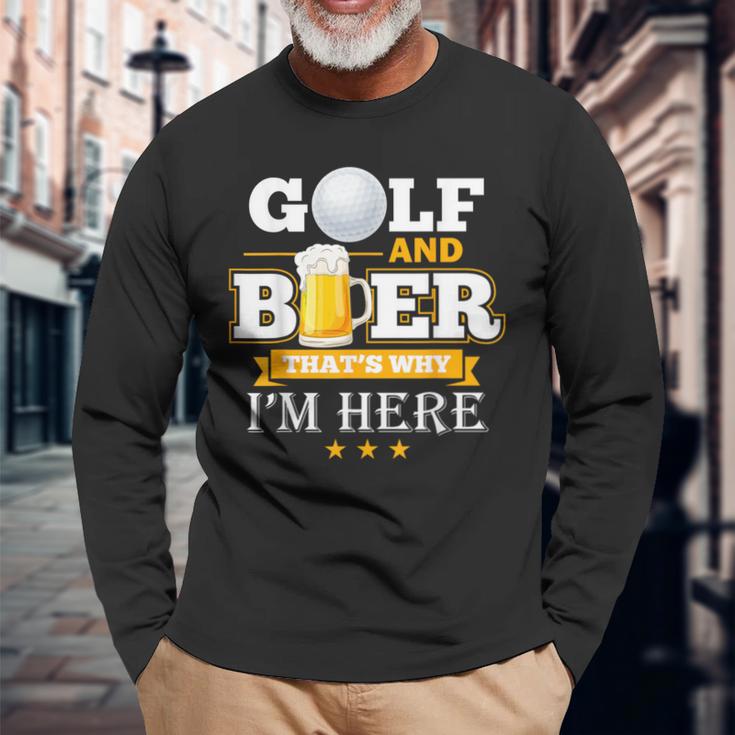 Golf Und Bier Langarmshirts Geschenke für alte Männer