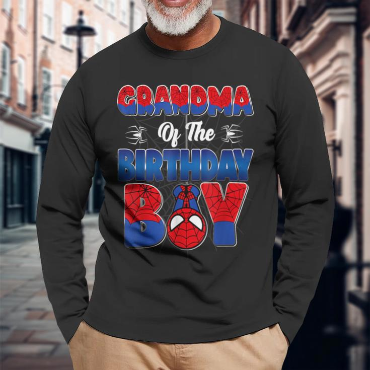 Grandma Of The Birthday Boy Spider Family Matching Long Sleeve T-Shirt Gifts for Old Men