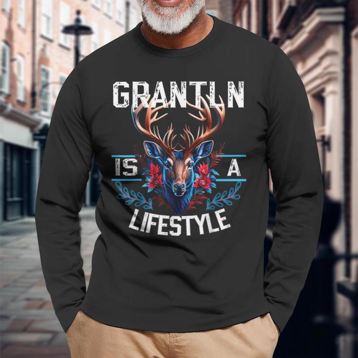 Grantln Is A Lifestyle Grantler Trachten Kostüm Oktoberfest Langarmshirts Geschenke für alte Männer