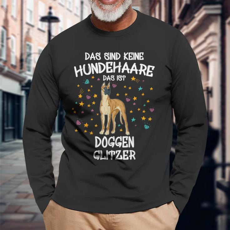 Great Dane Glitter Dog Holder Great Dane Dog Langarmshirts Geschenke für alte Männer