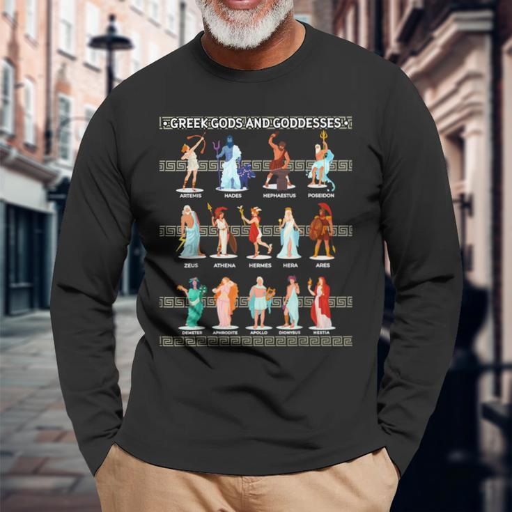 Greek History Gods And Goddesses Ancient Legends Long Sleeve T-Shirt Gifts for Old Men