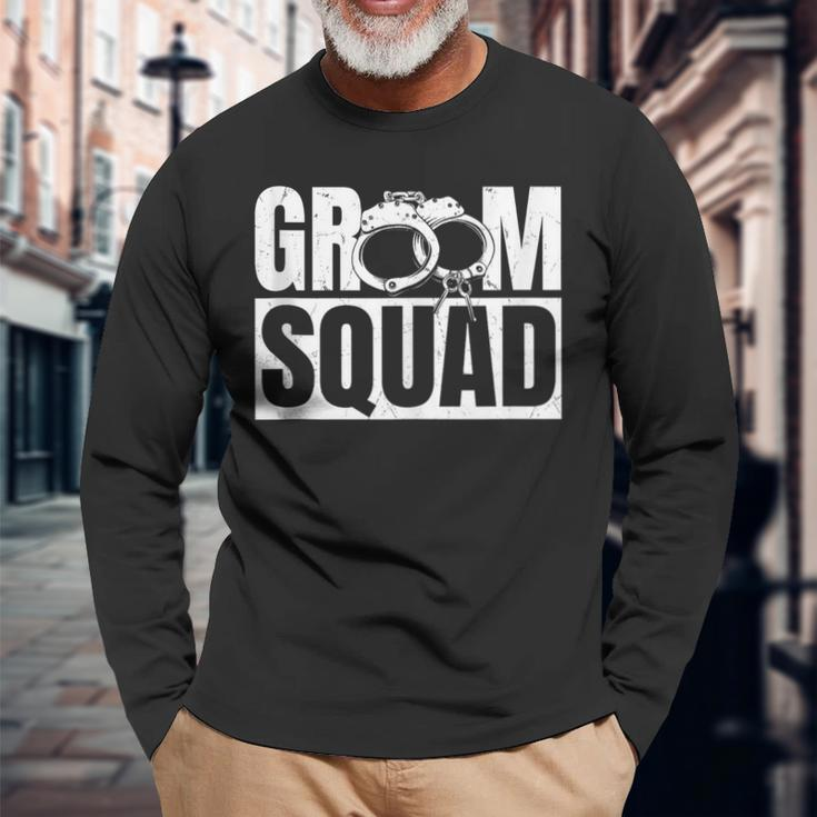 Groom Squad Groomsmen Wedding Bachelor Party Long Sleeve T-Shirt Gifts for Old Men
