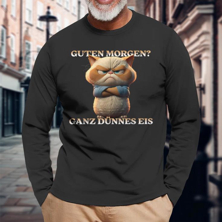 Guten Morgen Ganz Thin Ice Guten Morgen Ganz Thin Ice Black Langarmshirts Geschenke für alte Männer