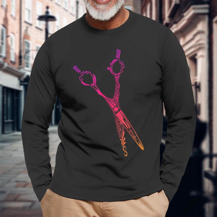 Hairdresser Hairdresser Beauty Langarmshirts Geschenke für alte Männer