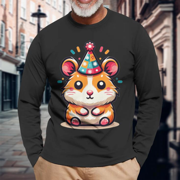 Hamster For Birthday For Children A Birthday Hamster Long Sleeve T-Shirt Gifts for Old Men