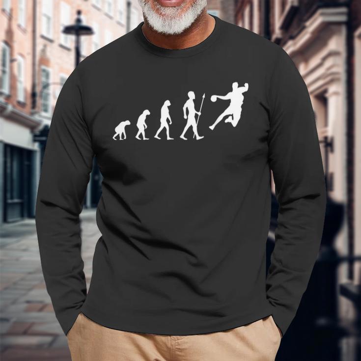 Handball Evolution Langarmshirts Geschenke für alte Männer