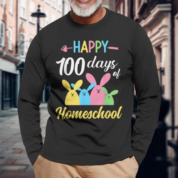 Happy 100 Days Of Homeschool Kid Süße Kinder 100 Tage Langarmshirts Geschenke für alte Männer