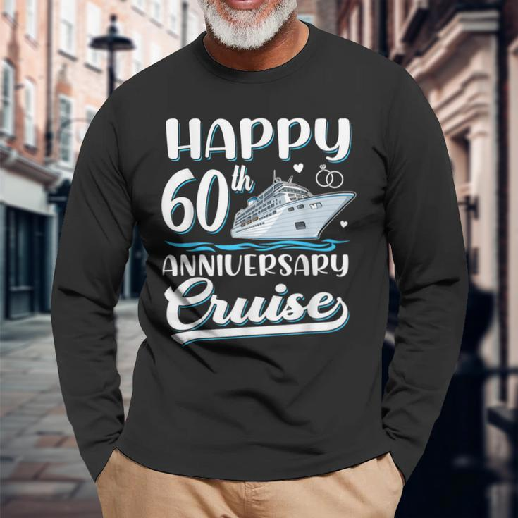 Happy 60Th Anniversary Cruise Wedding 60 Years Old Couples Long Sleeve T-Shirt Gifts for Old Men