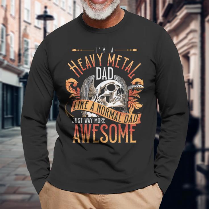 Heavy Metal Cooler Dad Punk Rock Music Lover Long Sleeve T-Shirt Gifts for Old Men