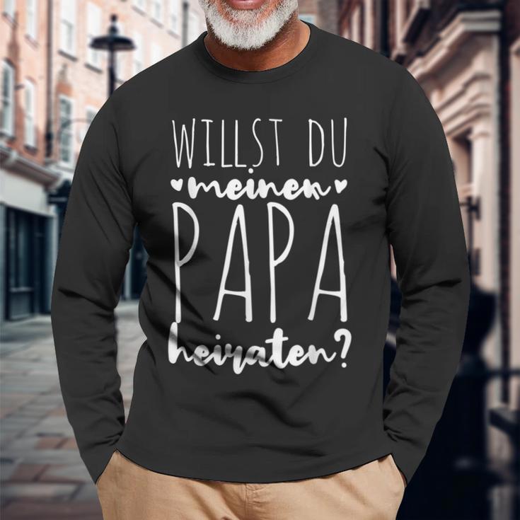 Heiratsantrag Papaater Kinder Antragerlobung Langarmshirts Geschenke für alte Männer