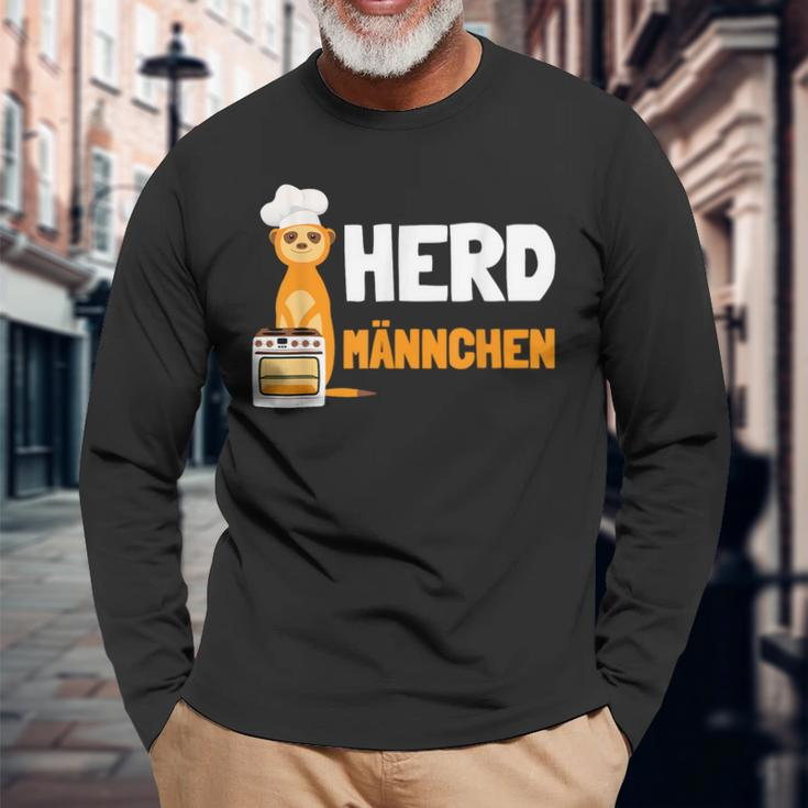 Herdmännchen I Chef Herd Meerkat With Chef's Hat Langarmshirts Geschenke für alte Männer