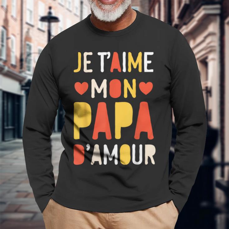 Herren Cadeau D'anniversaire Fête Des Pères Pour Son Papa D'amour Langarmshirts Geschenke für alte Männer