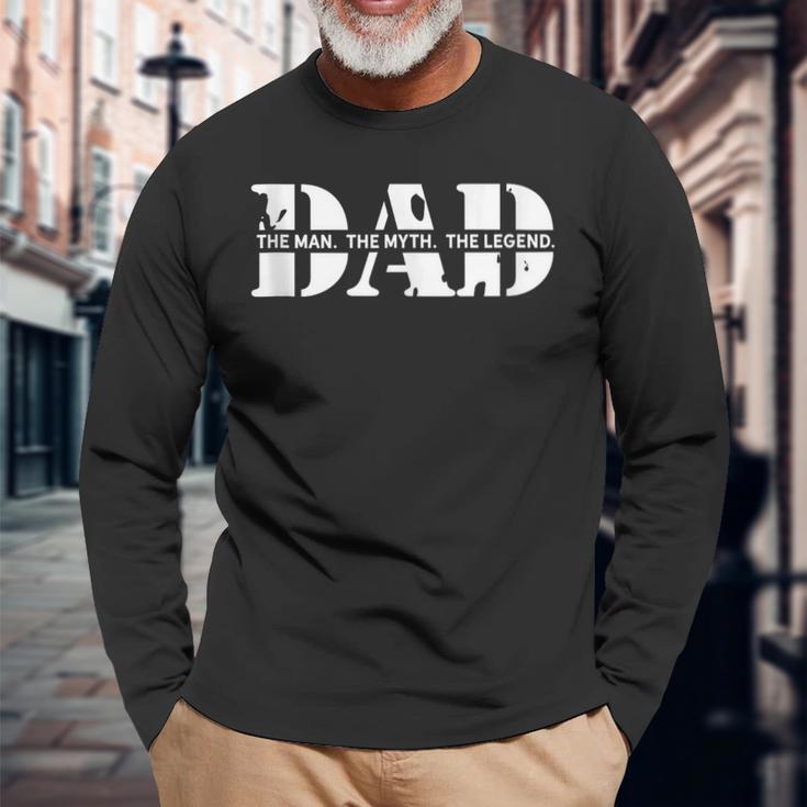 Herren Dad The Man The Myth The Legend Papa Der Mann Mythos Legende Langarmshirts Geschenke für alte Männer