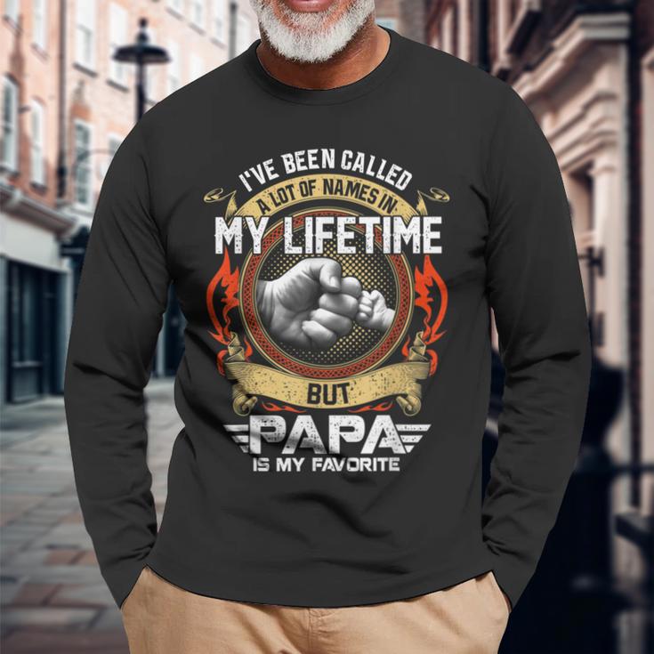 Herren Ich Wurde Lot Of Name Genannt Aber Papa Ist Mein Favorit Langarmshirts Geschenke für alte Männer