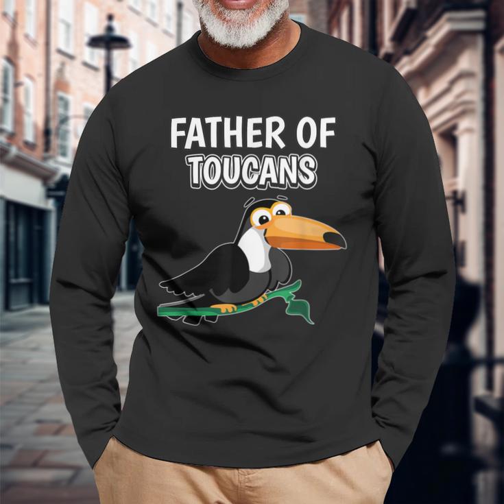 Herren Jungen Father Of Toucans Papaatertag Tukan Langarmshirts Geschenke für alte Männer