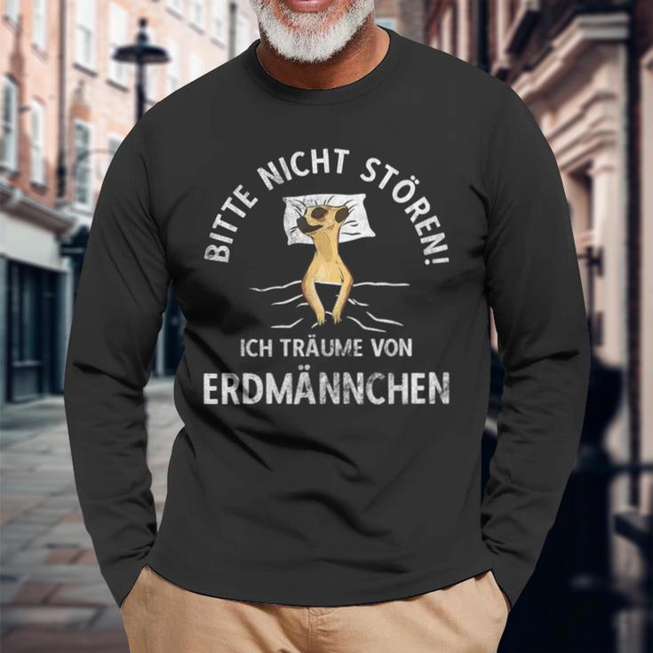 Herren Langarmshirts 'Bitte nicht stören, Erdmännchen Traum' – Lustiges Motiv Geschenke für alte Männer