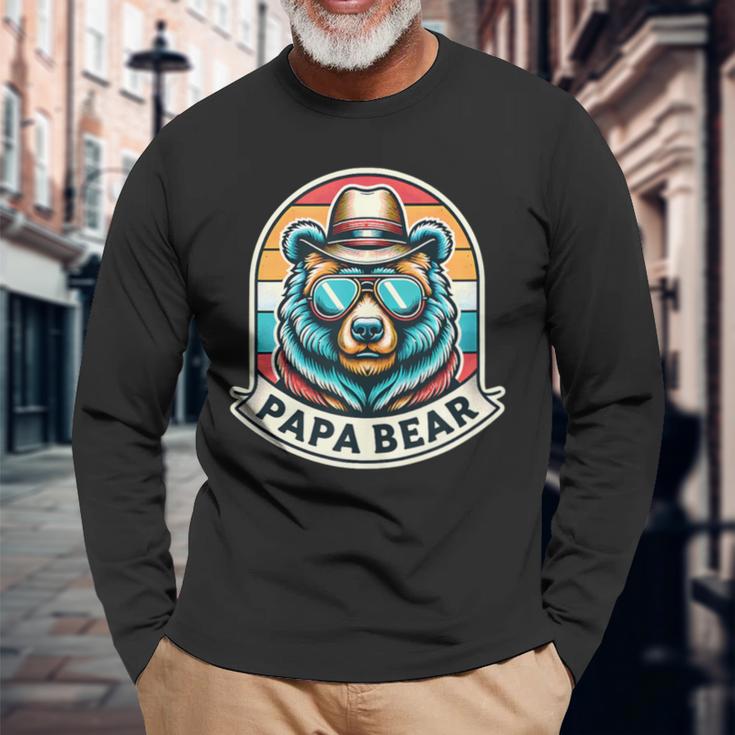 Herren Papa Bär Papa Bär Spruch Lustig Langarmshirts Geschenke für alte Männer