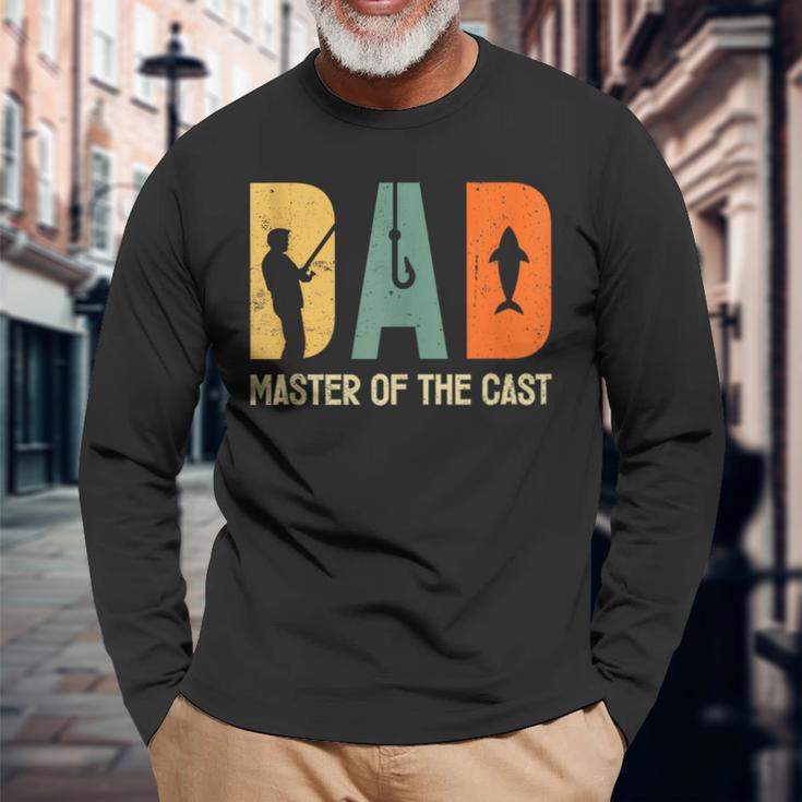 Herren Papa Master Der Besetzung Dad Fishing Langarmshirts Geschenke für alte Männer