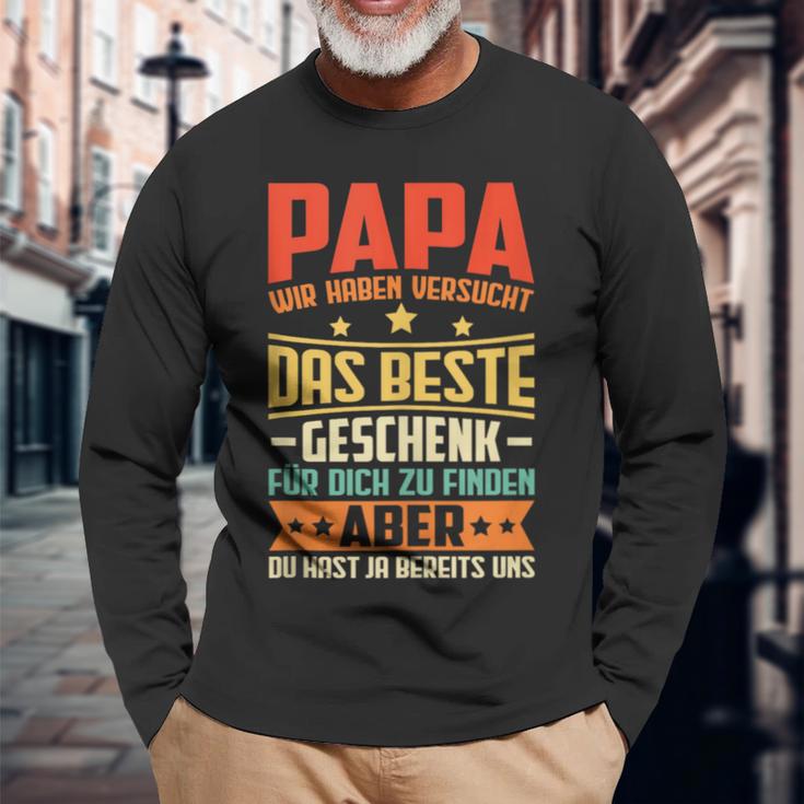 Herren Papa Undater Geschenk Lustiger Spruch Herrenatertag Langarmshirts Geschenke für alte Männer