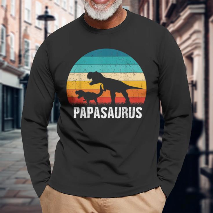 Herren Papasaurusater Tag Dinosaurier Papa Saurus Geschenk Dino Langarmshirts Geschenke für alte Männer