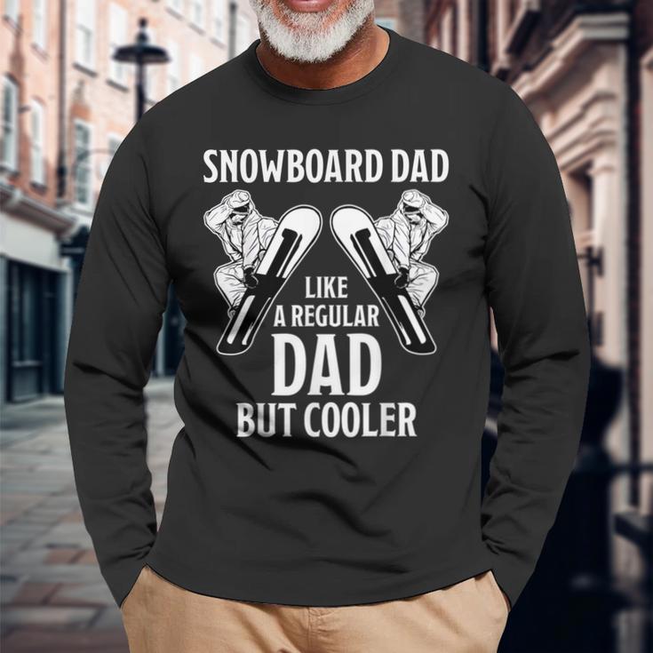 Herren Snowboard Dad Cooler Snowboard Spruchater Papa Snowboarder Langarmshirts Geschenke für alte Männer