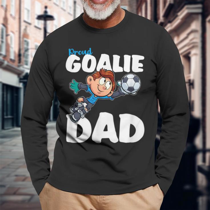 Herren Torwart Papa Proud Goalie Dad Langarmshirts Geschenke für alte Männer