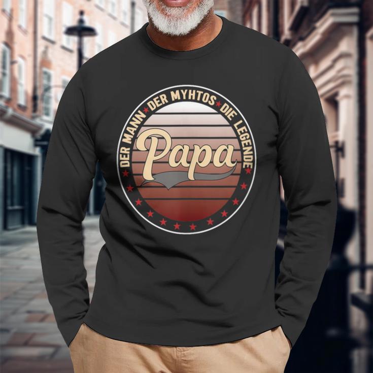 Herrenaterintage Geschenk Der Mann Der Mythos Die Legende Papa Langarmshirts Geschenke für alte Männer