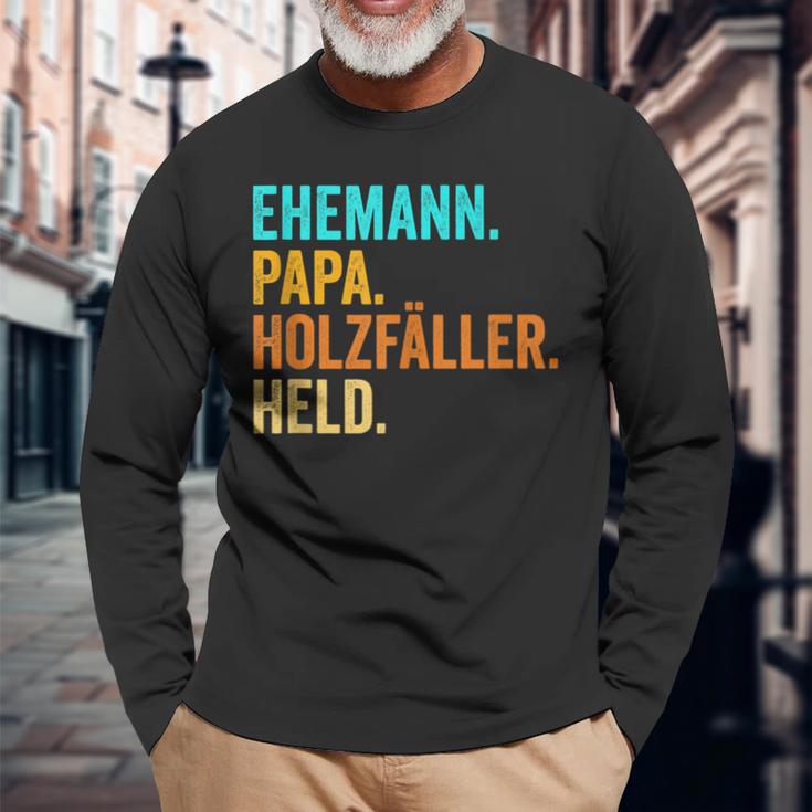 Holzfäller Papaater Holt Förster Wald Waldarbeiter Lustig Langarmshirts Geschenke für alte Männer