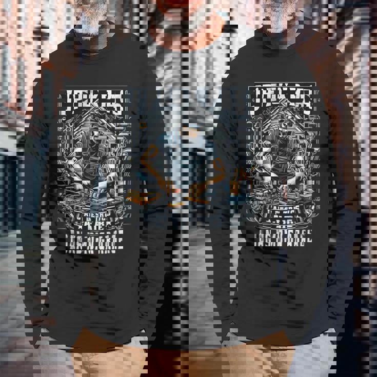 Homme Bricoleur J'peux Pas J'ai Des Trucs À Faire Dans Mon Garage T-shirt à manches longues Cadeaux pour les vieillards