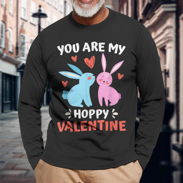 Hoppel Rabbit Ich Liebe Mein Hasen Valentine's Day Langarmshirts Geschenke für alte Männer
