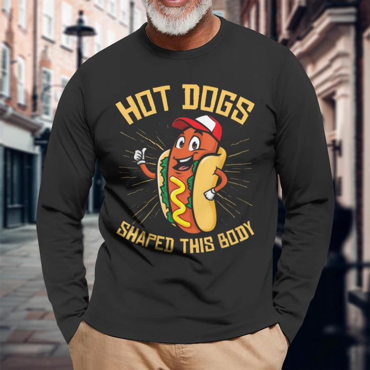 Hot Dogs Shaped This Body Long Sleeve T-Shirt Gifts for Old Men