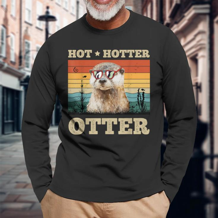 Hot Hotter Otter Sea Otter Otterlove Langarmshirts Geschenke für alte Männer