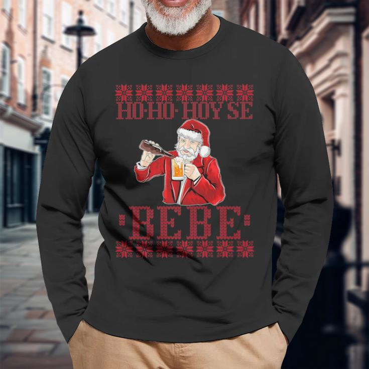 Hoy Se Bebe Ugly Christmas Dominican Long Sleeve T-Shirt Gifts for Old Men