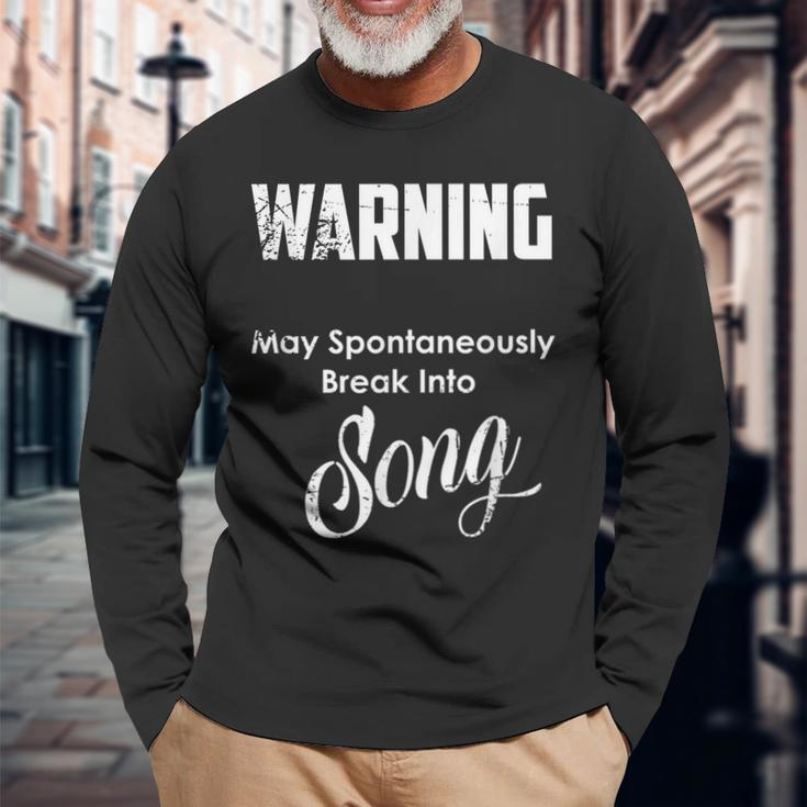 Humorous Broadway Musical Graphics For Theatre Lovers Long Sleeve T-Shirt Gifts for Old Men